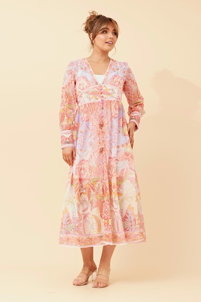 DONIELLE BORDER PRINT DRESS