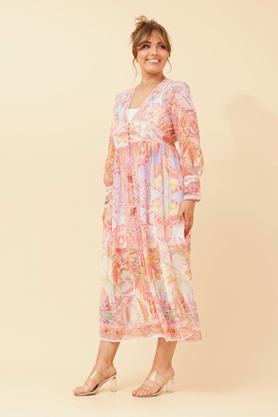 DONIELLE BORDER PRINT DRESS