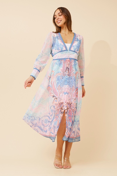 DONIELLE BORDER PRINT MAXI DRESS