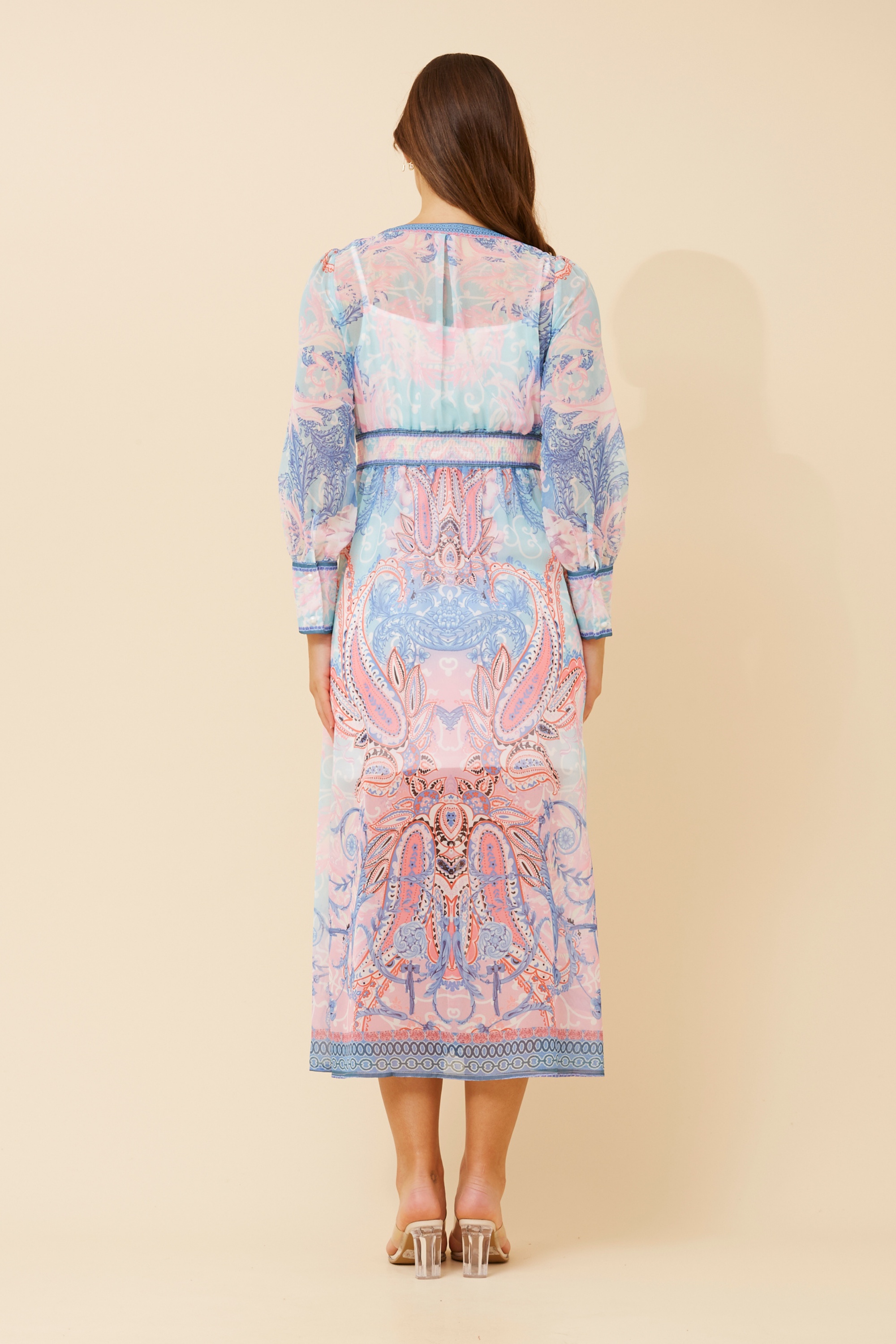 DONIELLE BORDER PRINT MAXI DRESS