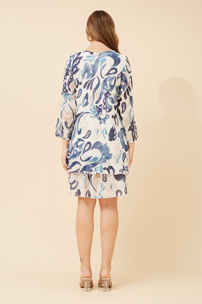 DONISA LEAF PRINT DRESS