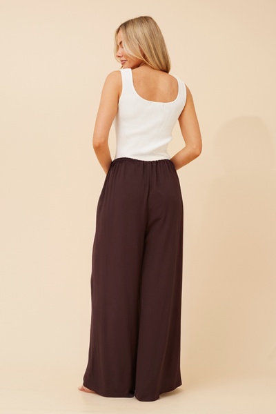 DONNY SOLID WIDE LEG PANTS