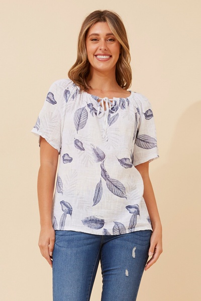 DORELLA LEAF PRINT TOP