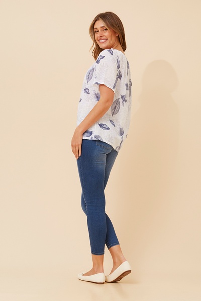 DORELLA LEAF PRINT TOP