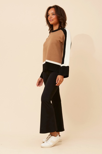 DORETTA WOOL BLEND KNIT PULLOVER