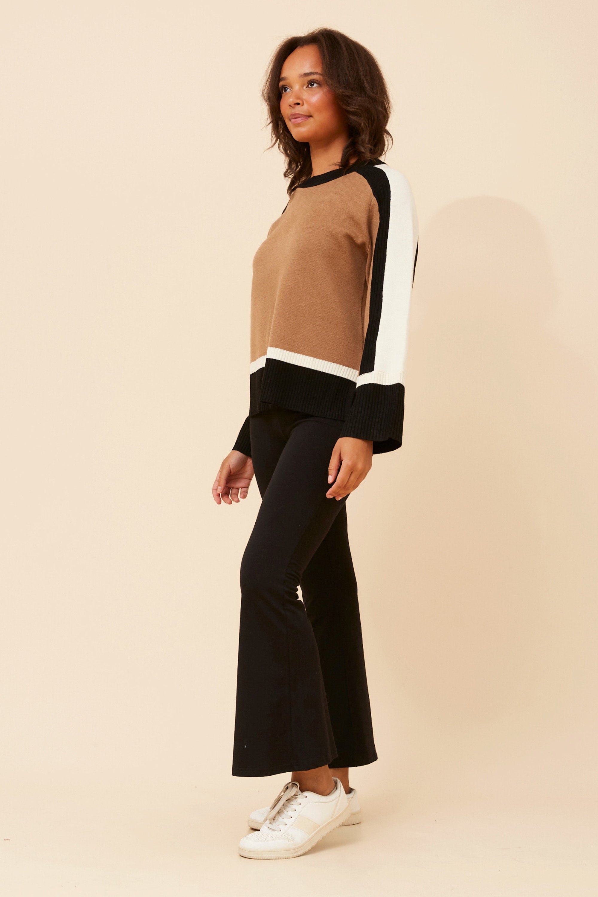 DORETTA WOOL BLEND KNIT PULLOVER
