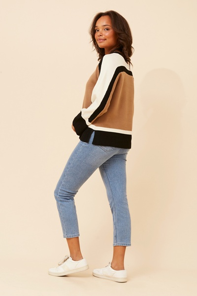 DORETTA WOOL BLEND KNIT PULLOVER