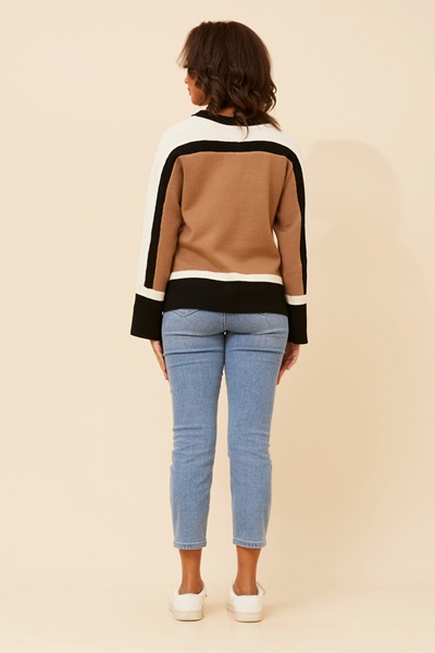 DORETTA WOOL BLEND KNIT PULLOVER