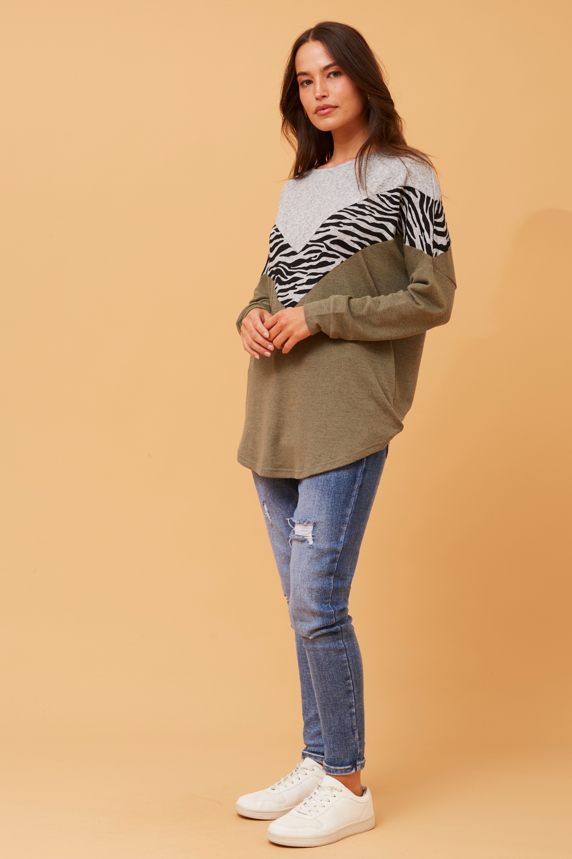 DORSET ZEBRA PRINT PANEL TOP