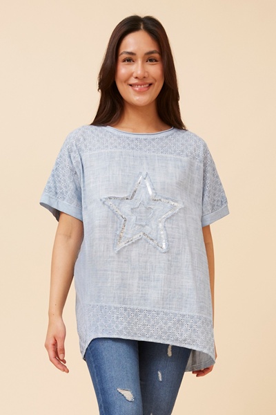 DRAI SEQUIN STAR TOP