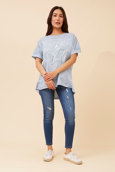 DRAI SEQUIN STAR TOP