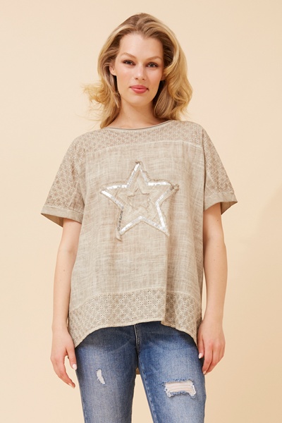 DRAI SEQUIN STAR TOP