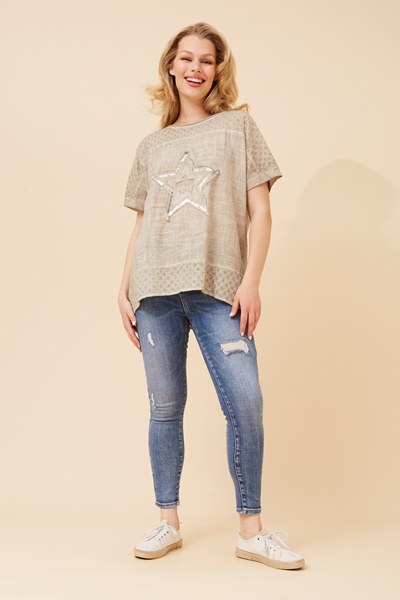 DRAI SEQUIN STAR TOP