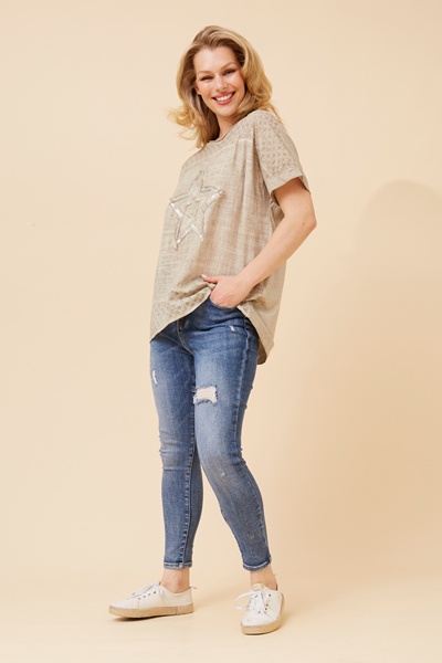DRAI SEQUIN STAR TOP