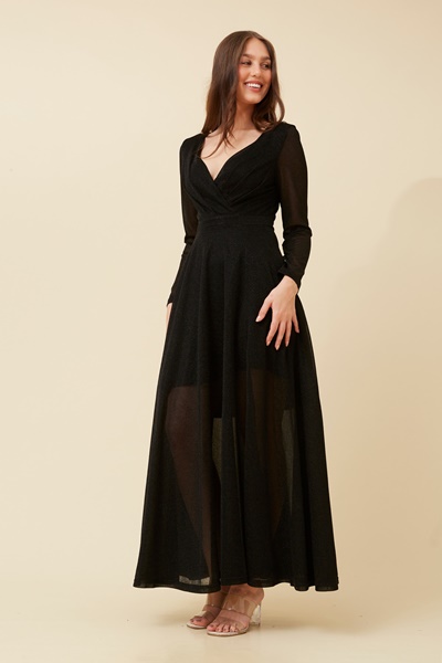 DREA MAXI GLITTER DRESS