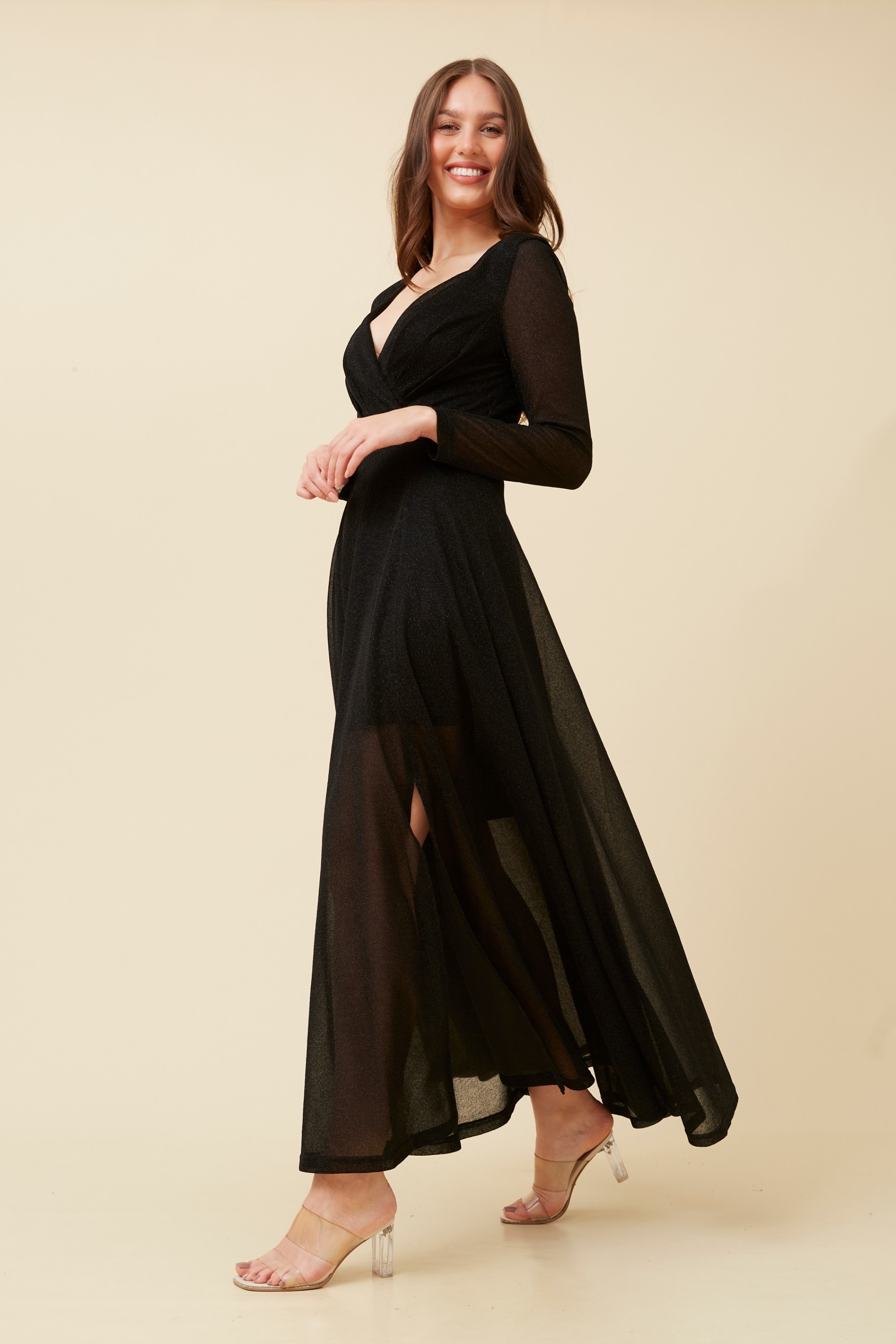 DREA MAXI GLITTER DRESS