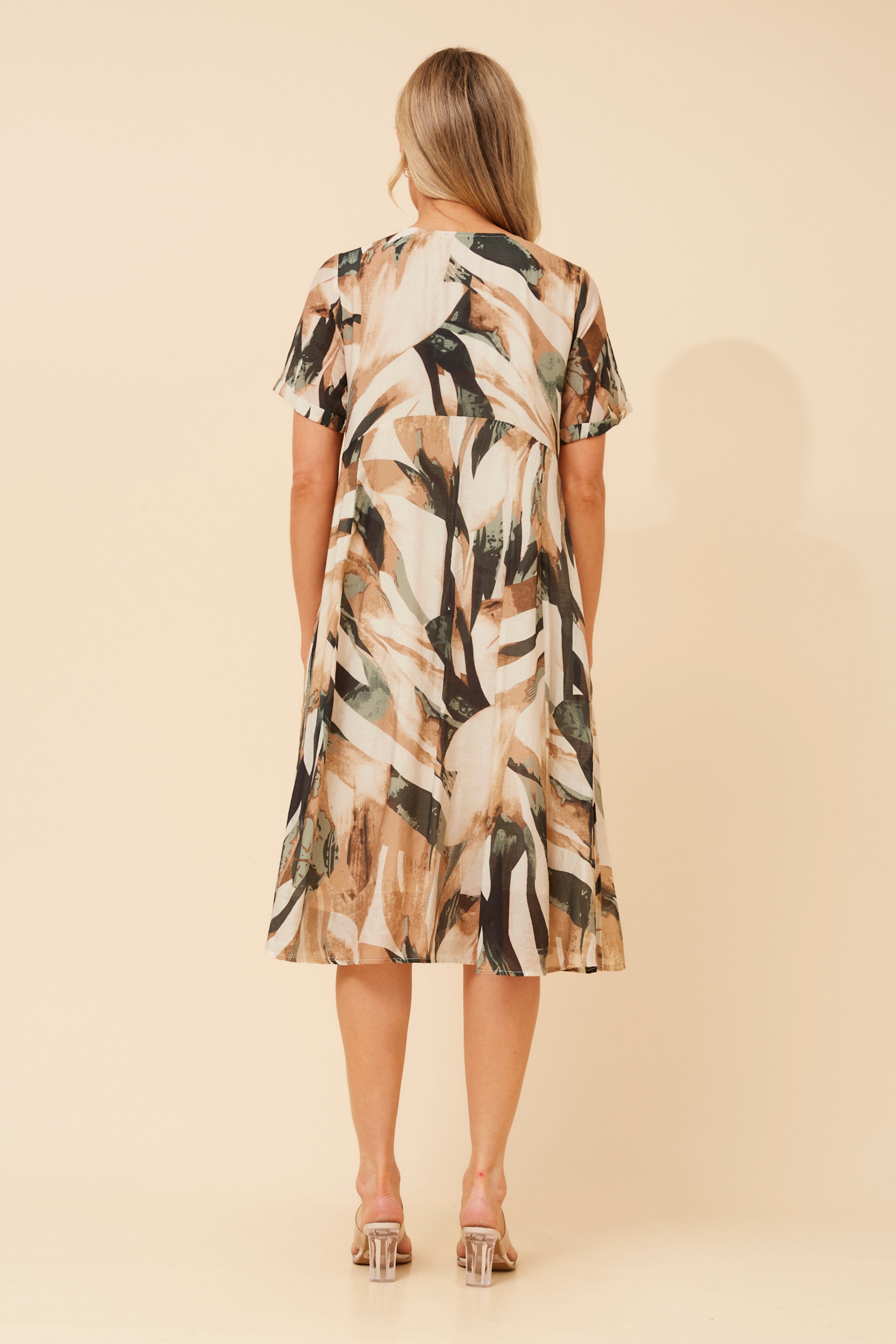 DREE ABSTRACT PRINT MIDI DRESS
