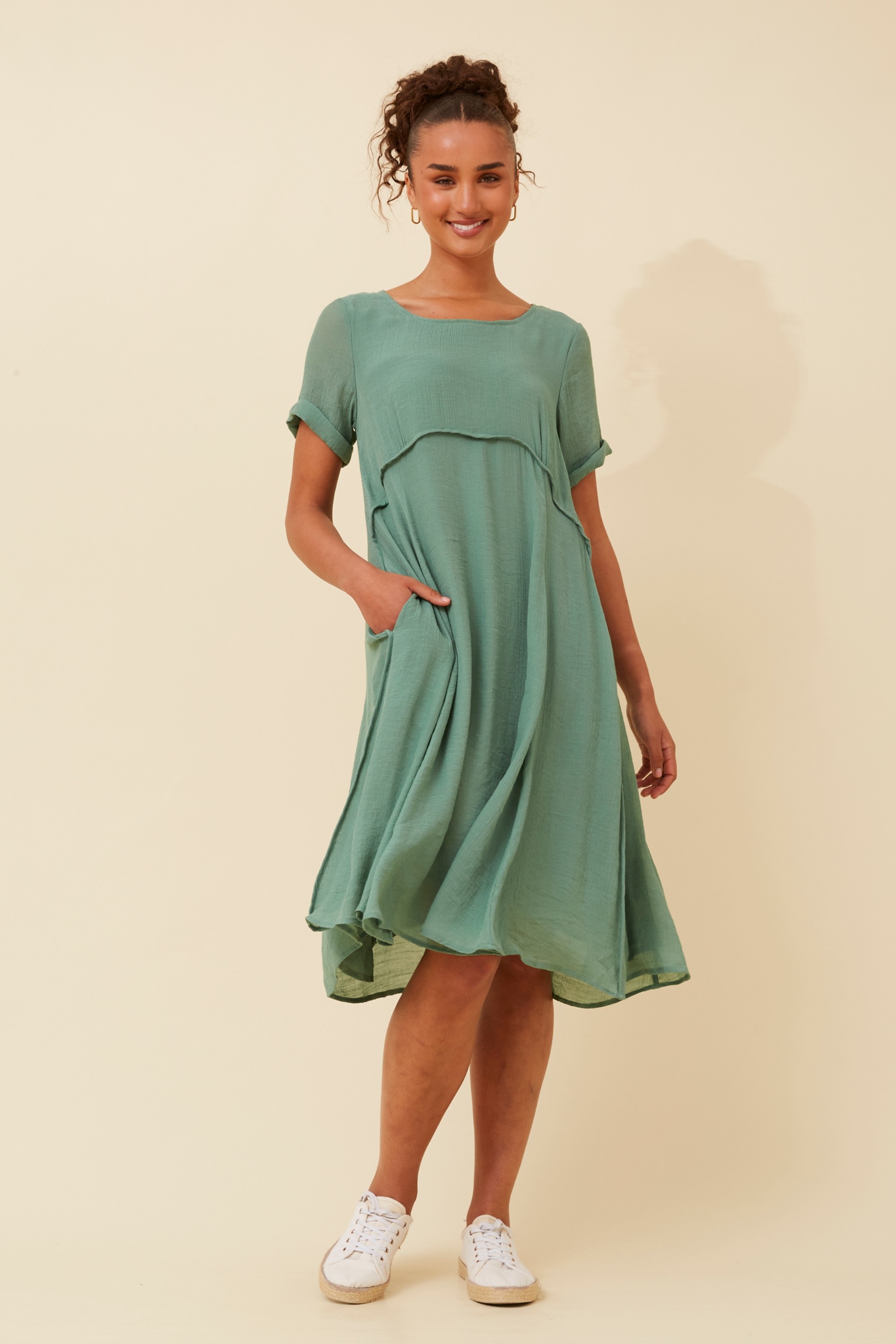 DREE SOLID MIDI DRESS