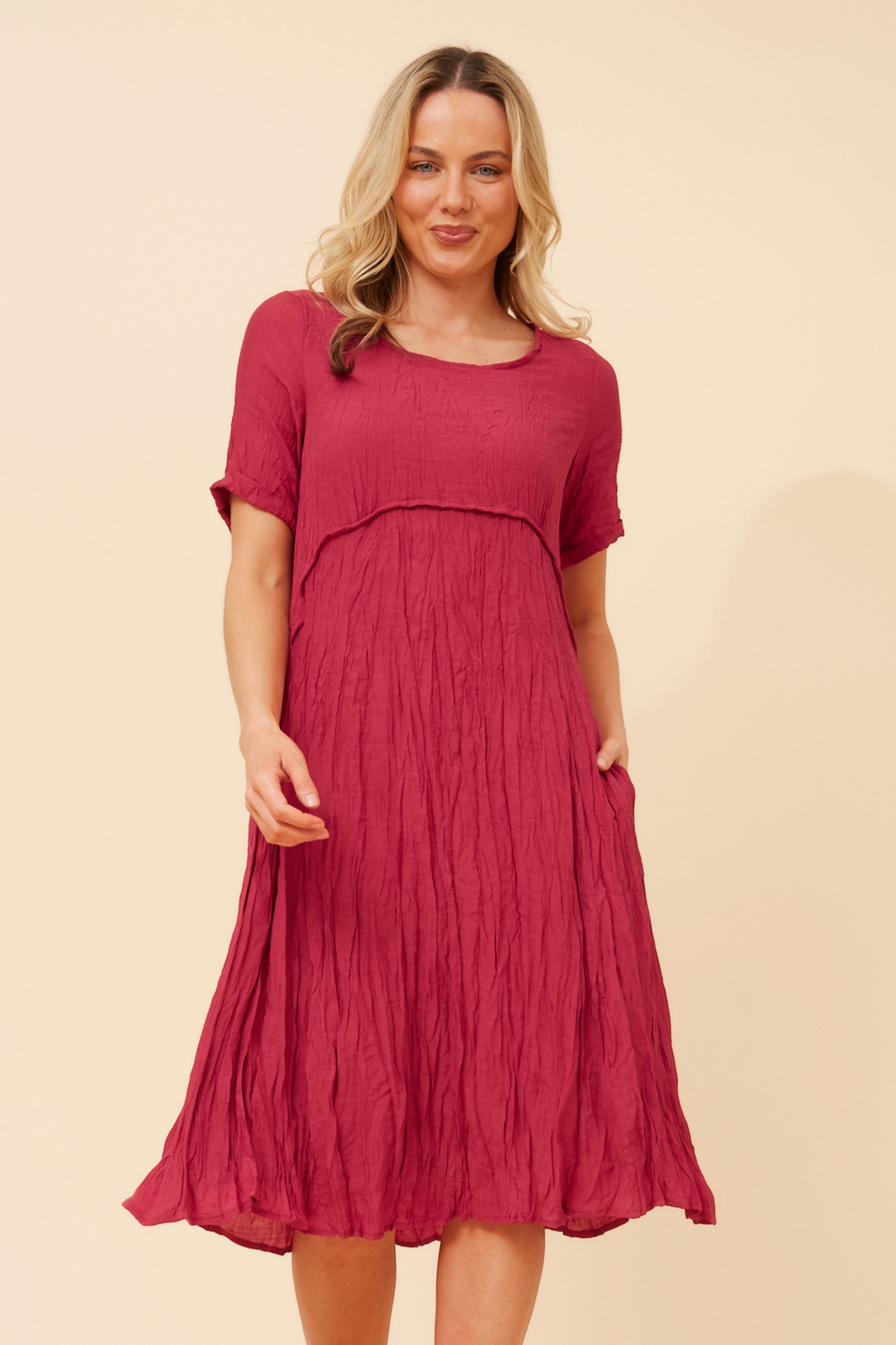 DREE SOLID MIDI DRESS
