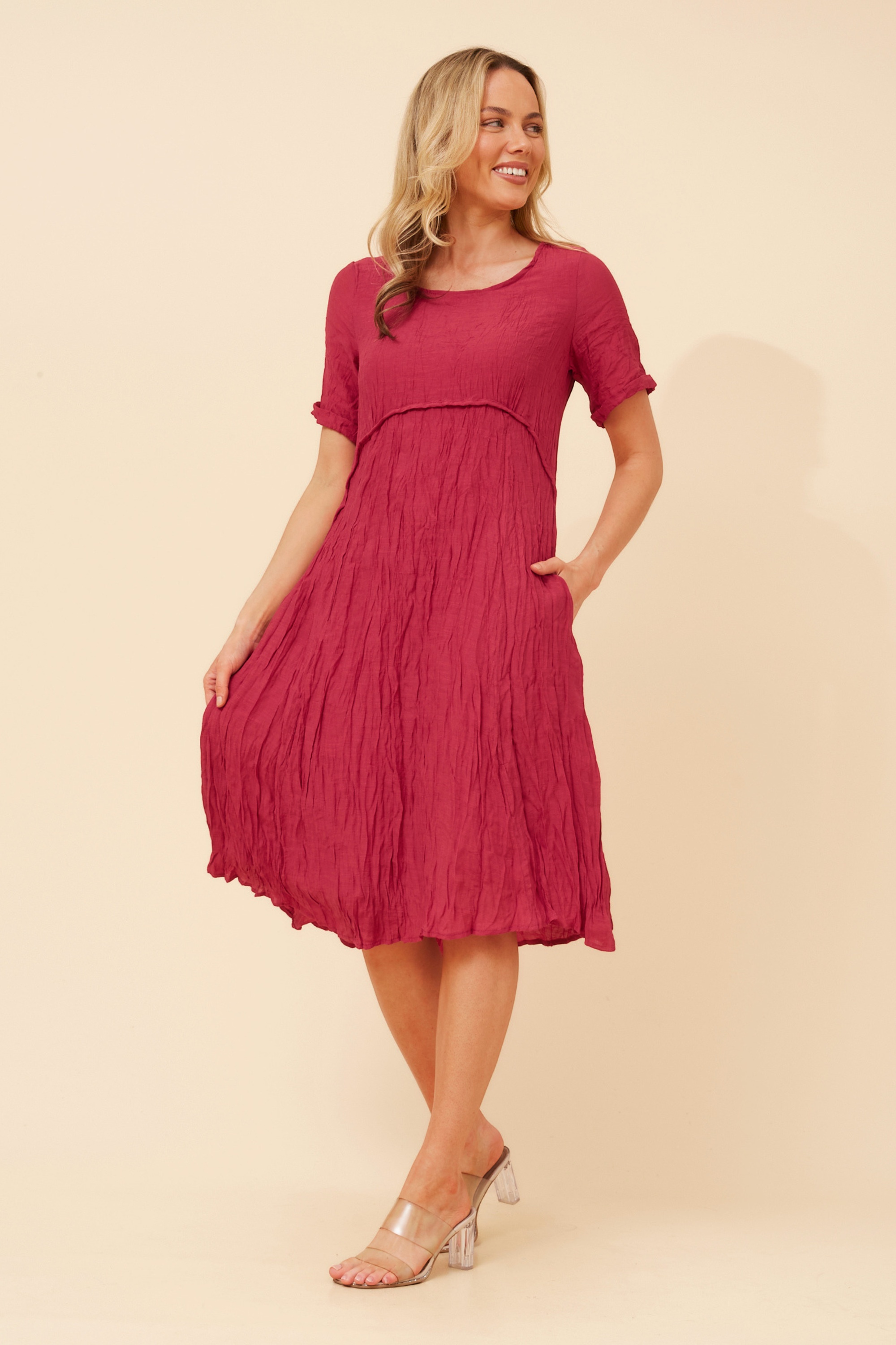 DREE SOLID MIDI DRESS