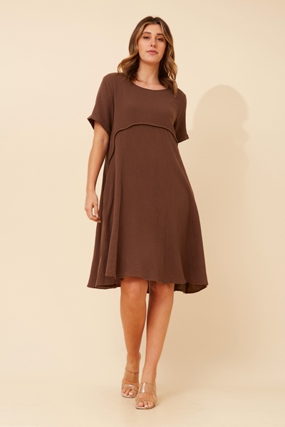 DREE SOLID MIDI DRESS