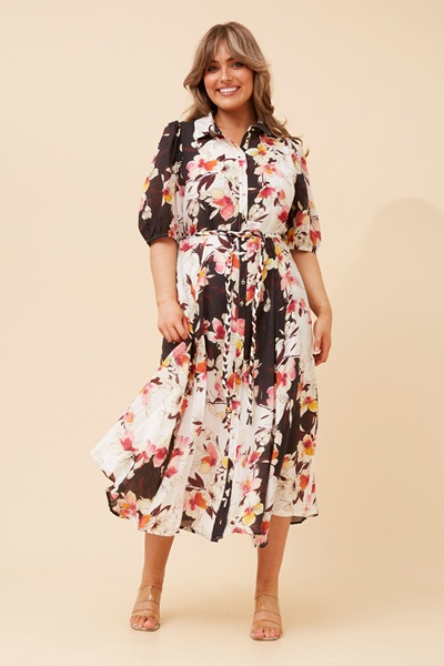 DRESKA FLORAL SHIRT DRESS