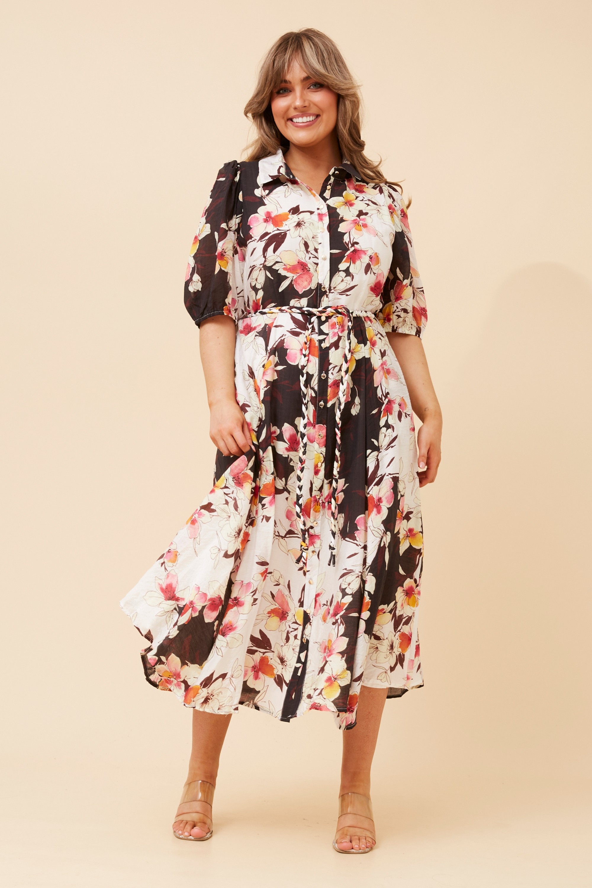 DRESKA FLORAL SHIRT DRESS