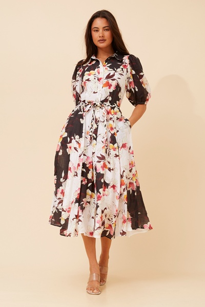 DRESKA FLORAL SHIRT DRESS