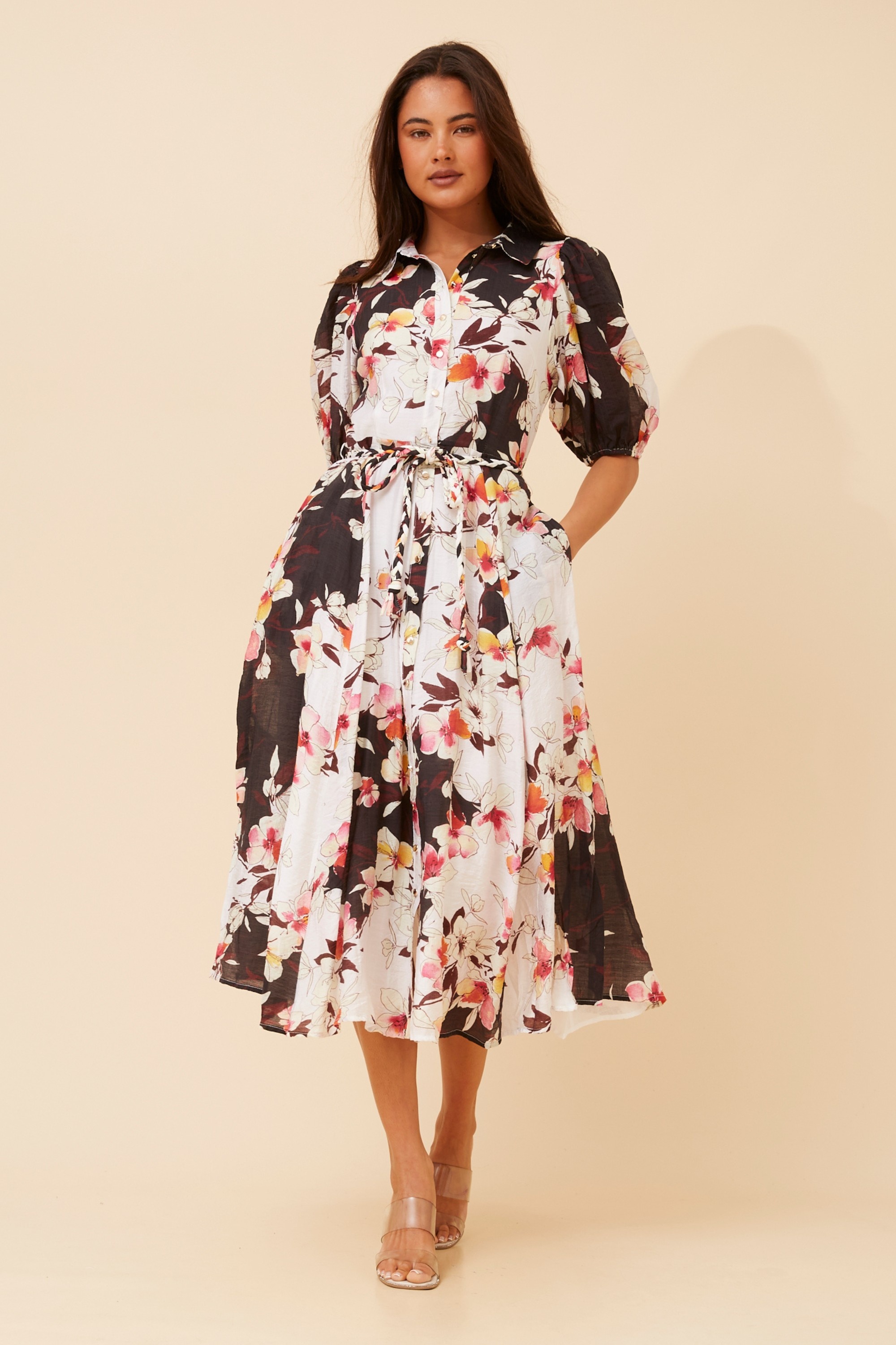 DRESKA FLORAL SHIRT DRESS