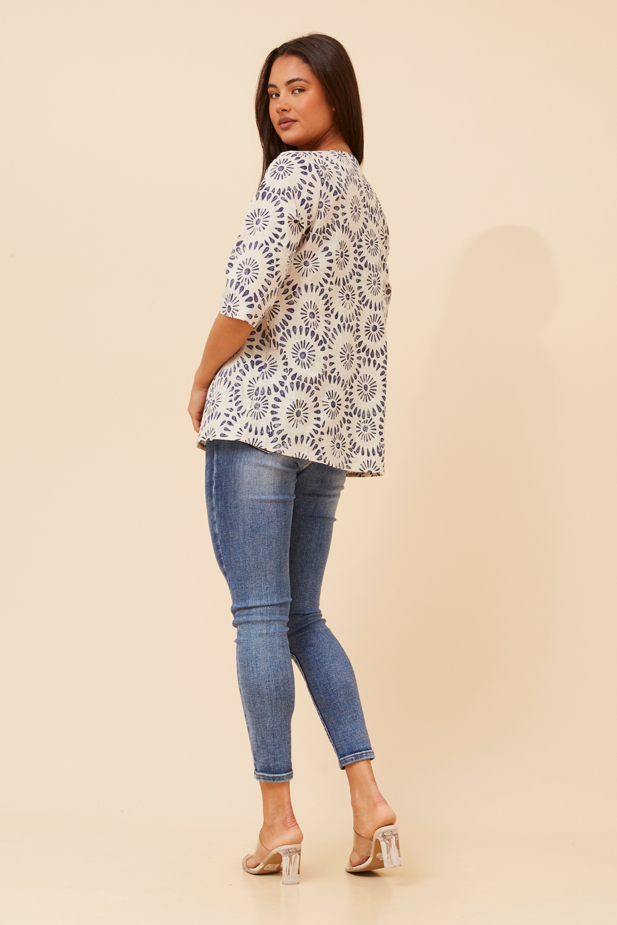 DRIANA ABSTRACT PRINT TOP