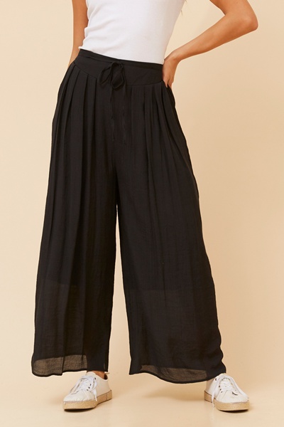 DULCE PLEATED WIDE LEG PANTS