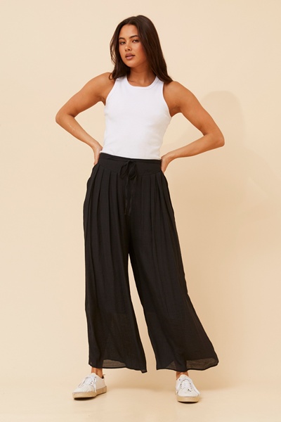 DULCE PLEATED WIDE LEG PANTS