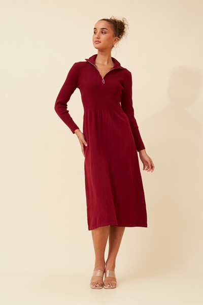 DUSTINE BABYDOLL KNIT DRESS