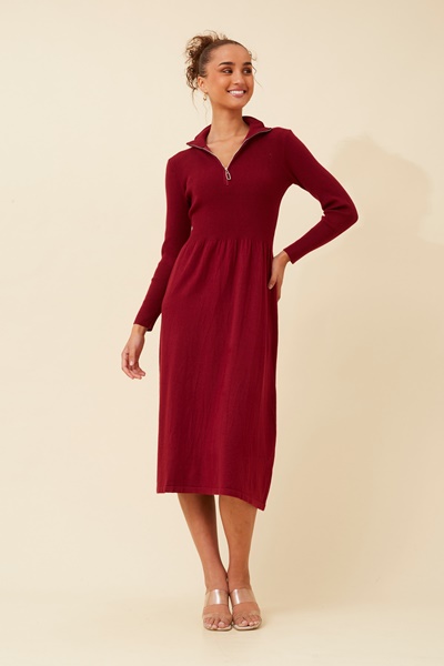 DUSTINE BABYDOLL KNIT DRESS