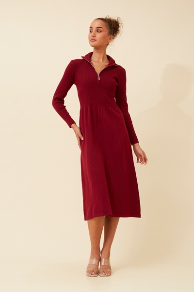 DUSTINE BABYDOLL KNIT DRESS
