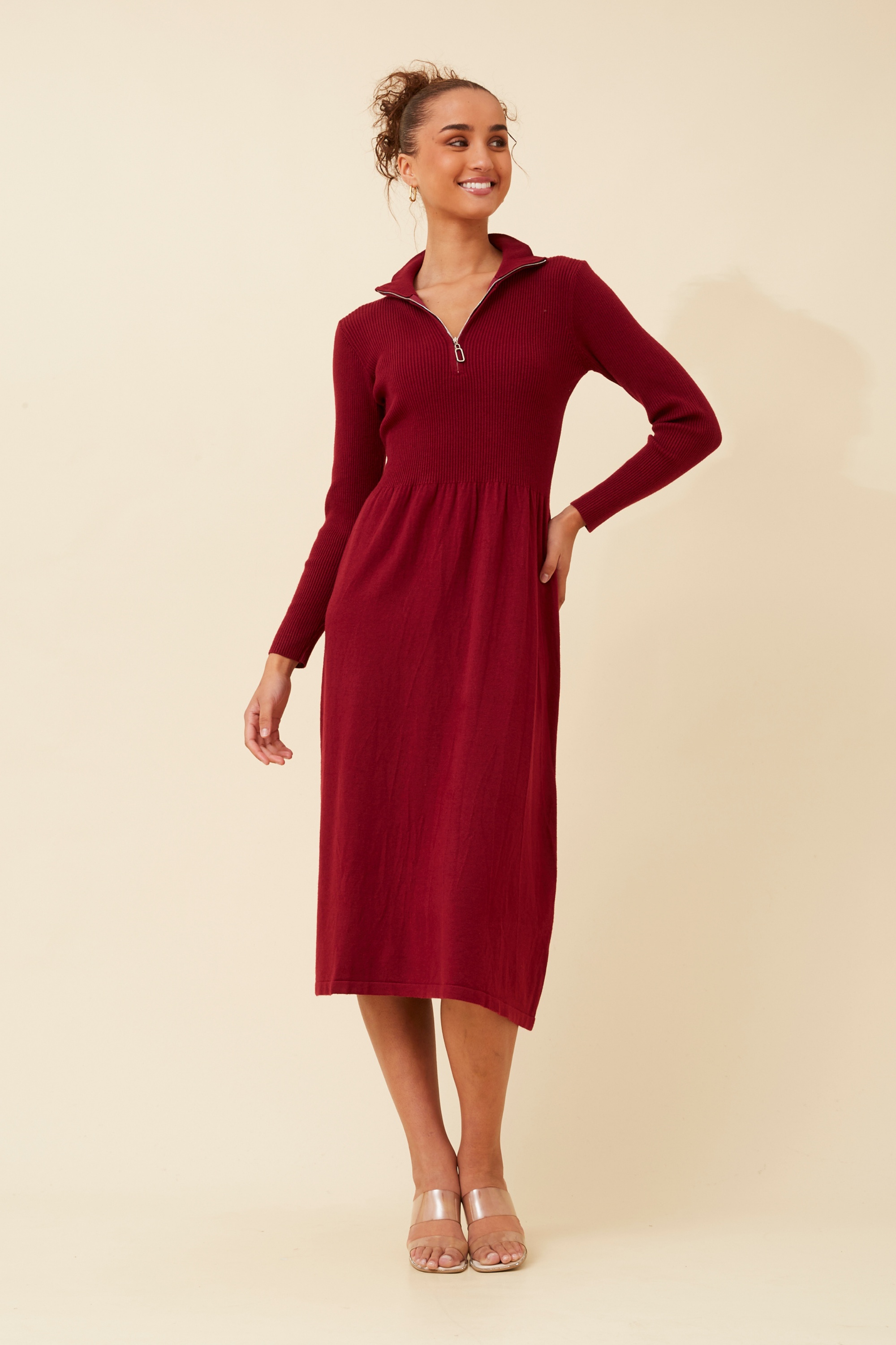 DUSTINE BABYDOLL KNIT DRESS
