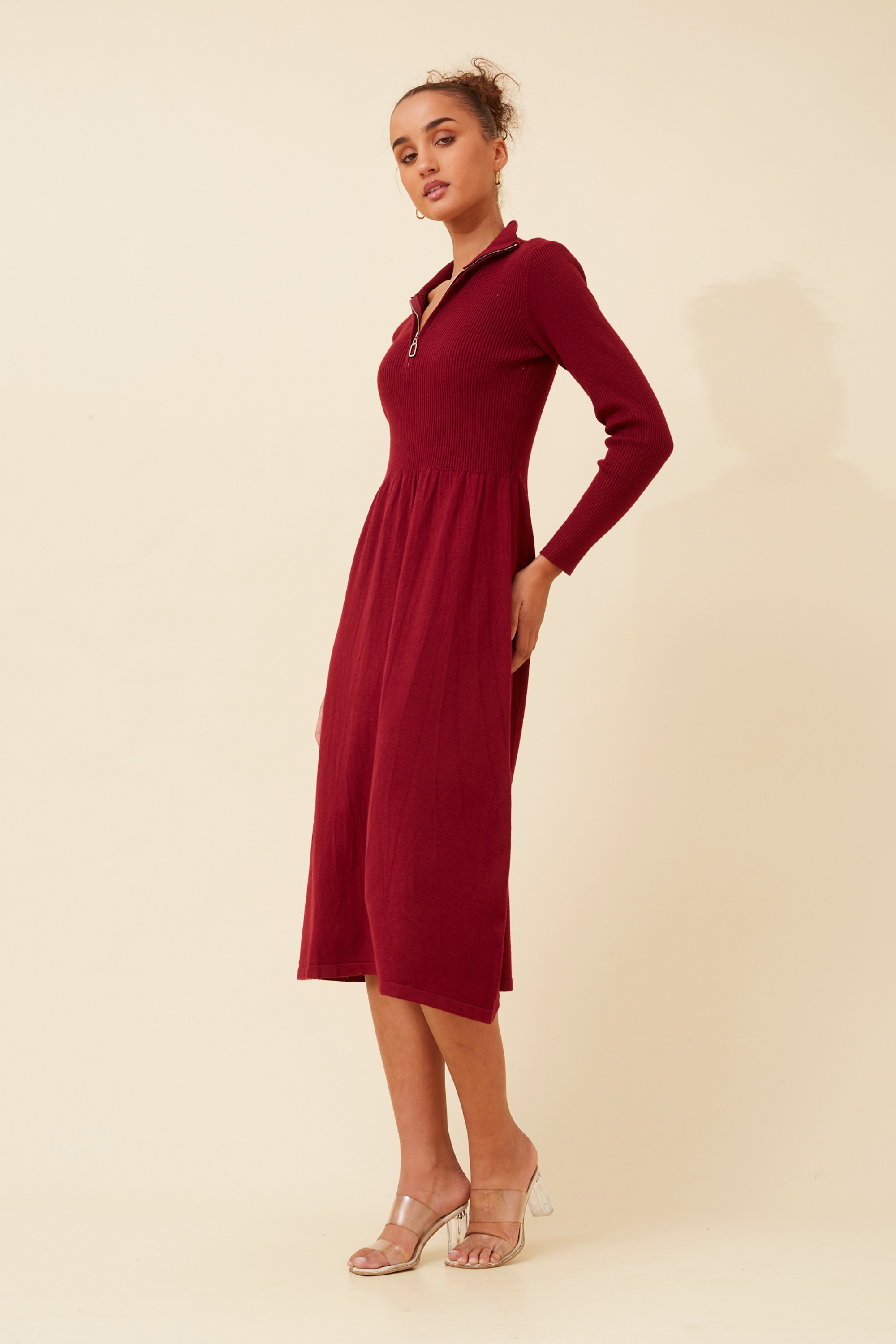 DUSTINE BABYDOLL KNIT DRESS