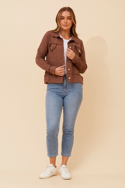 EDA SOLID LINEN JACKET