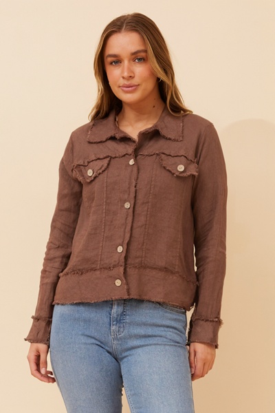 EDA SOLID LINEN JACKET