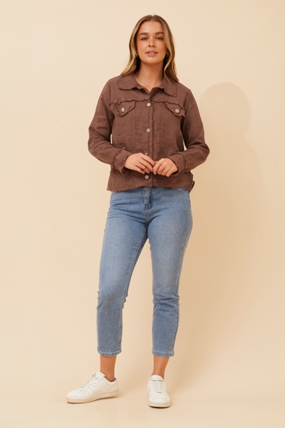 EDA SOLID LINEN JACKET