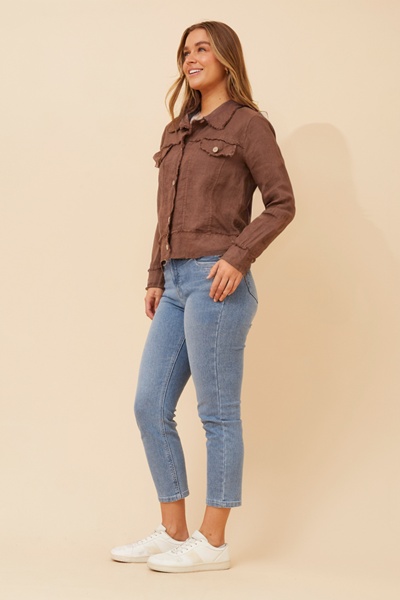 EDA SOLID LINEN JACKET