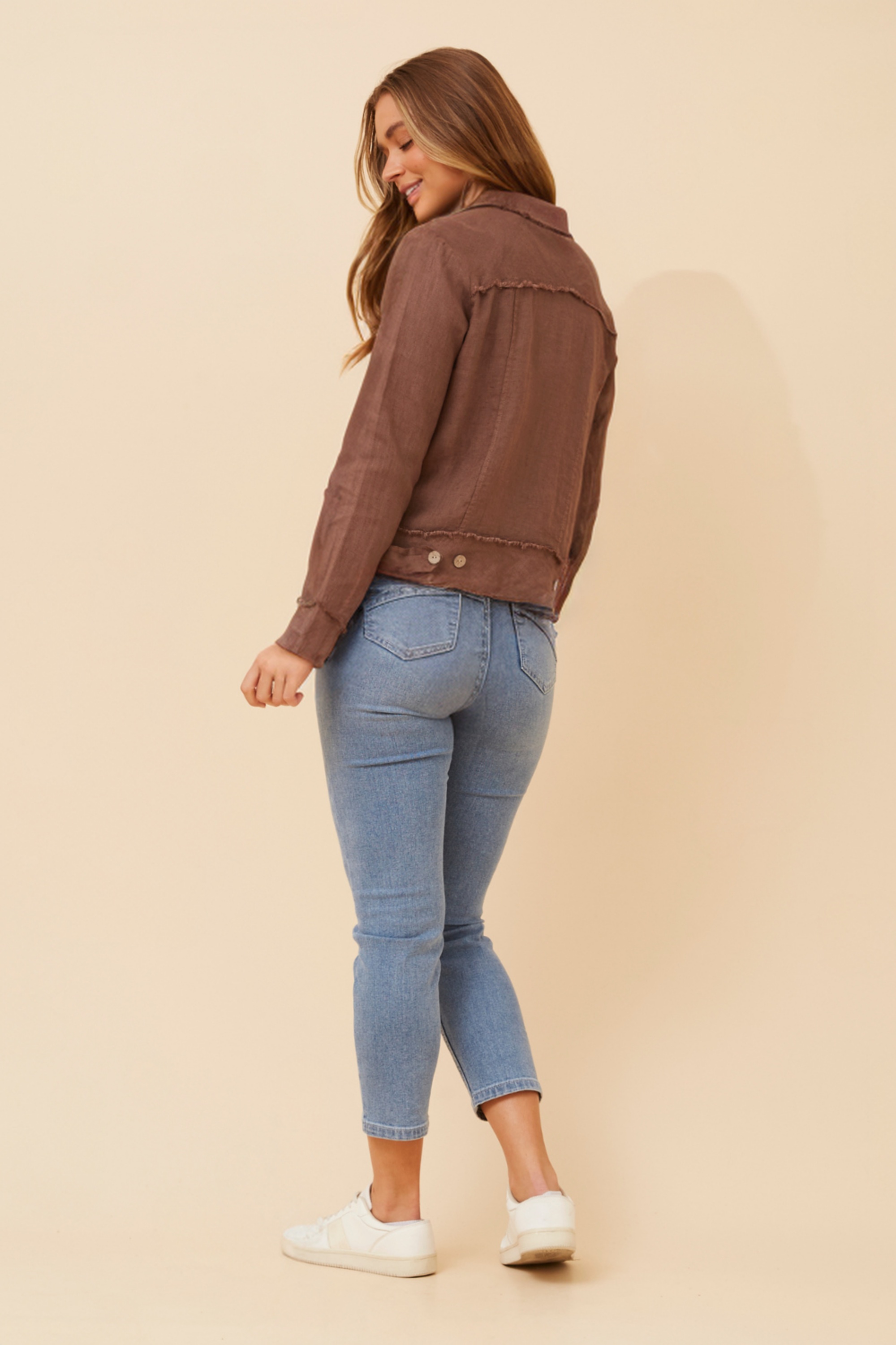 EDA SOLID LINEN JACKET