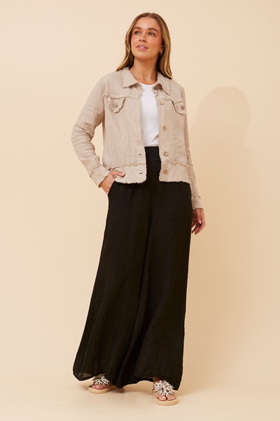 EDA SOLID LINEN JACKET