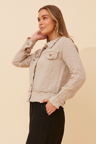 EDA SOLID LINEN JACKET