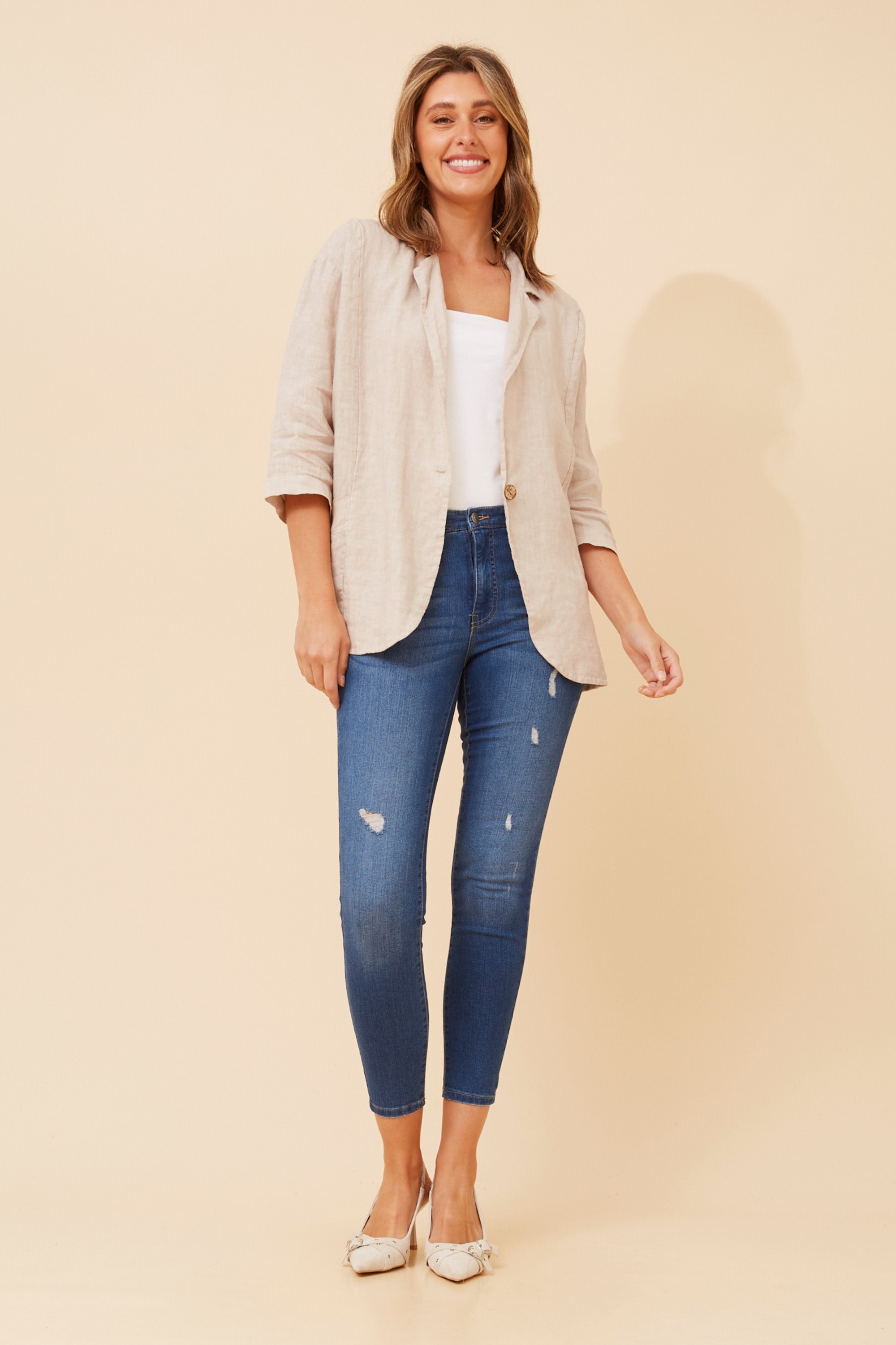 EDERA LINEN BLAZER