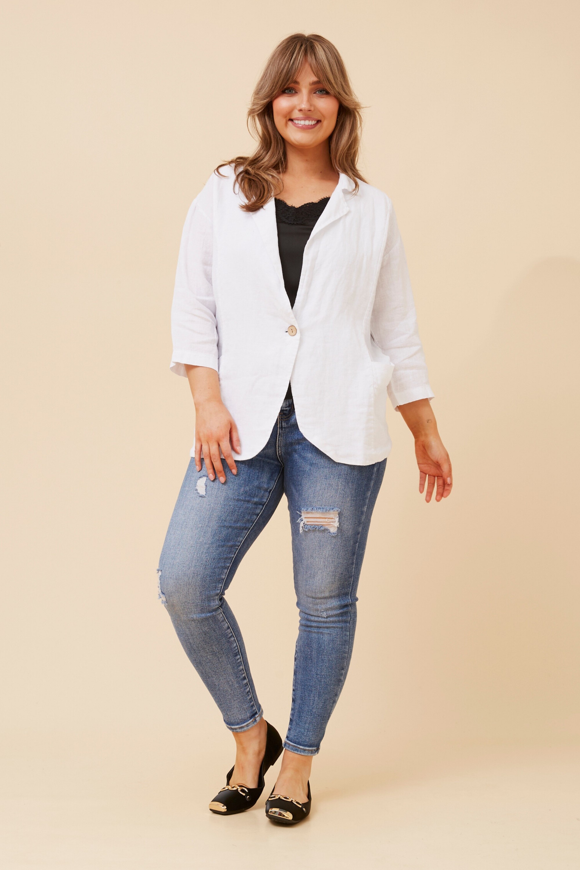 EDERA LINEN BLAZER