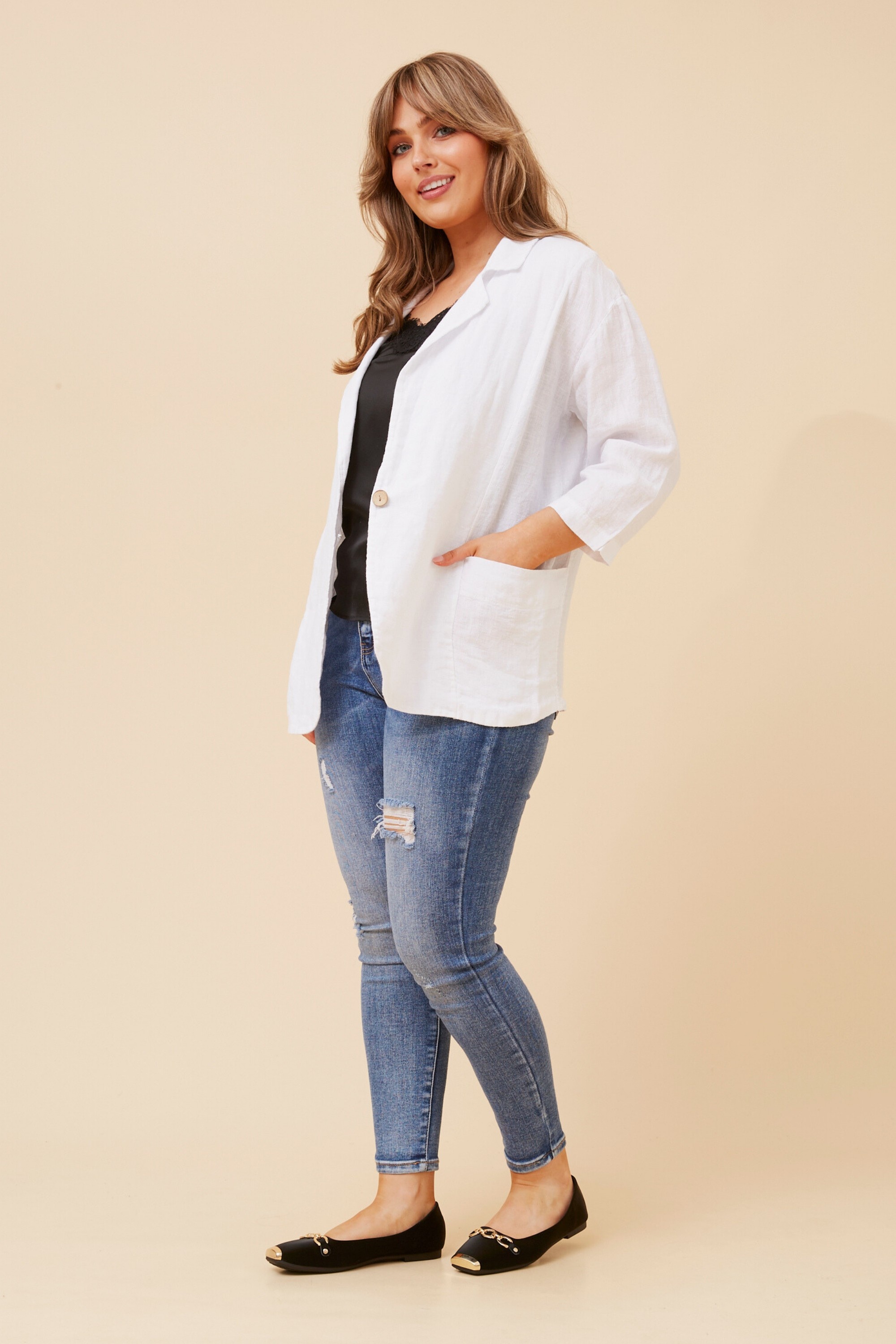 EDERA LINEN BLAZER