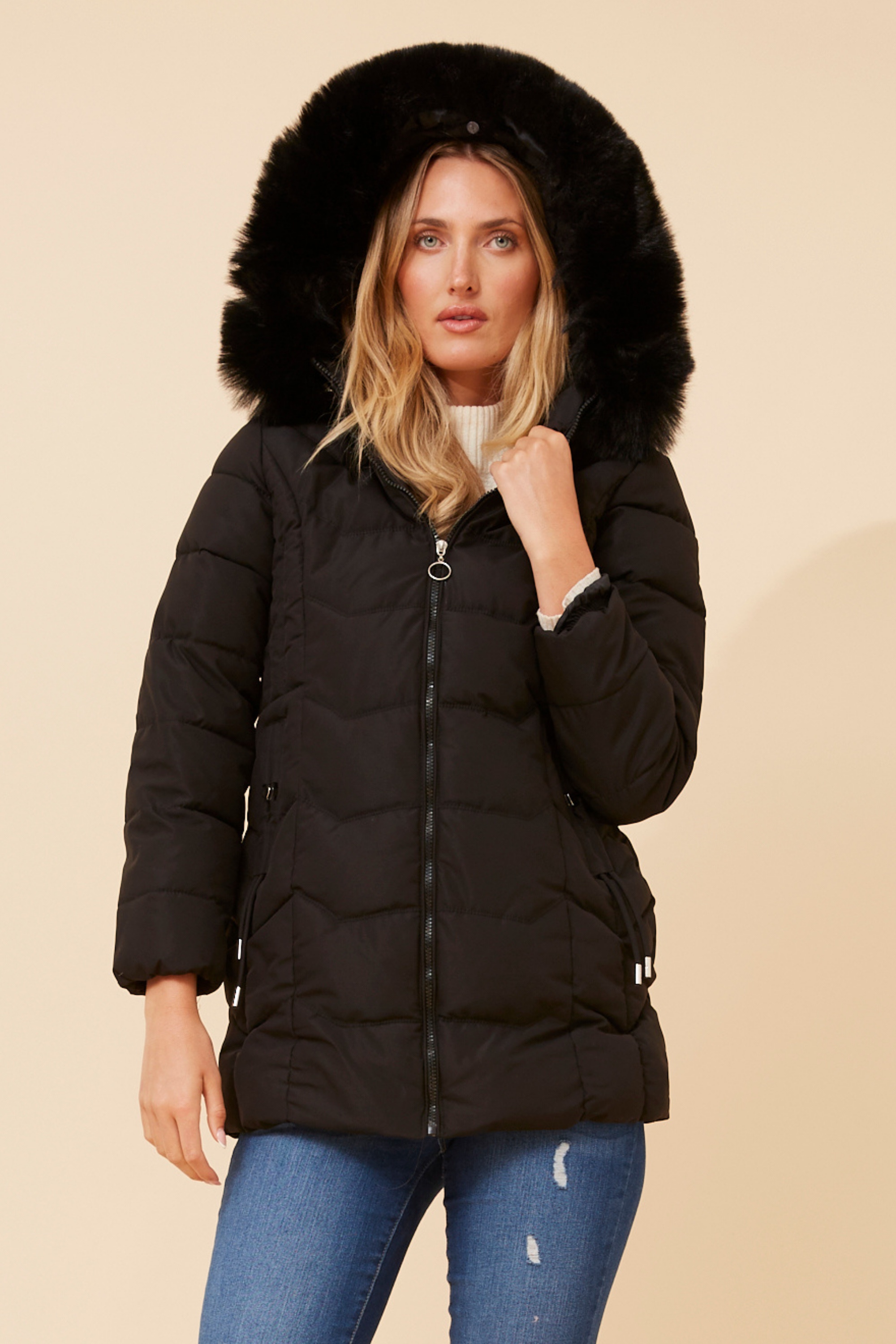 ELAINE SOLID PUFFER JACKET