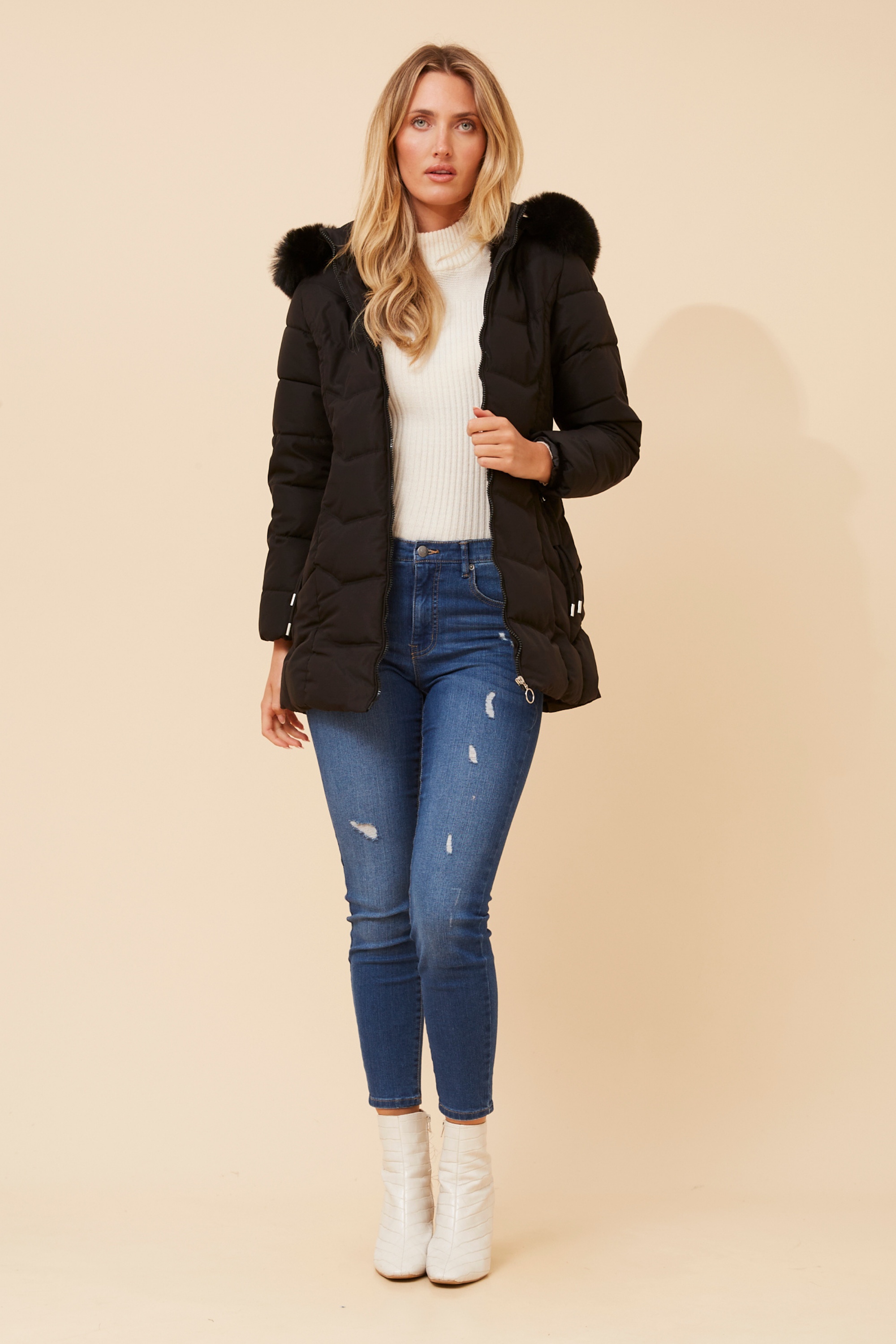 ELAINE SOLID PUFFER JACKET