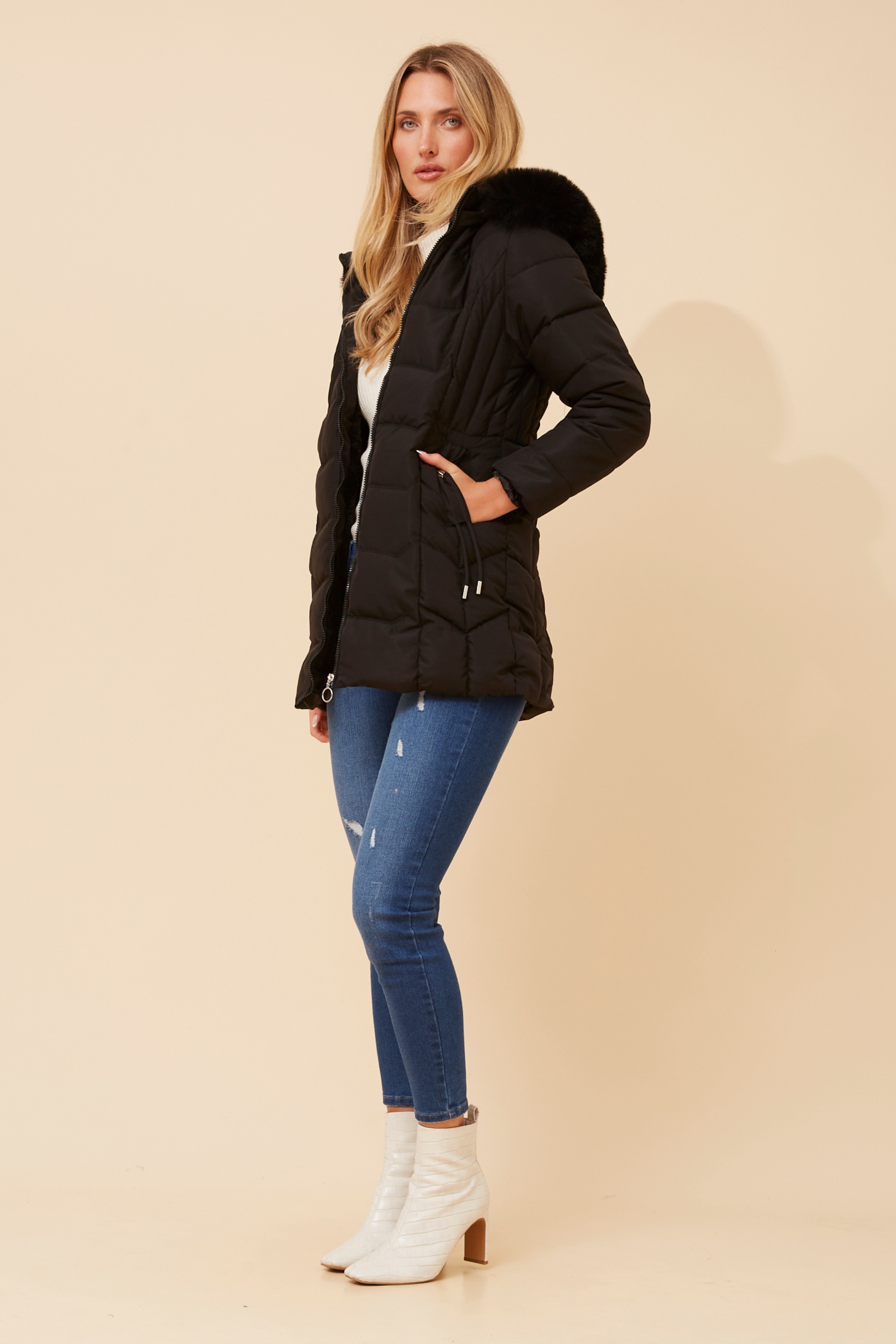 ELAINE SOLID PUFFER JACKET
